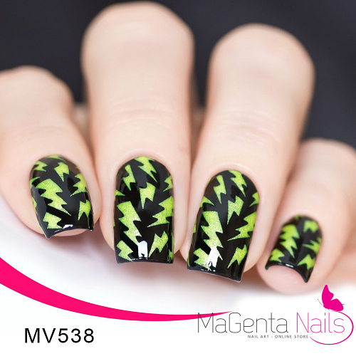 Nail Vinyl MV538 Lightning Bolts Stencils