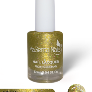 Nail Polish #120 - Gold Rainbow Glitter