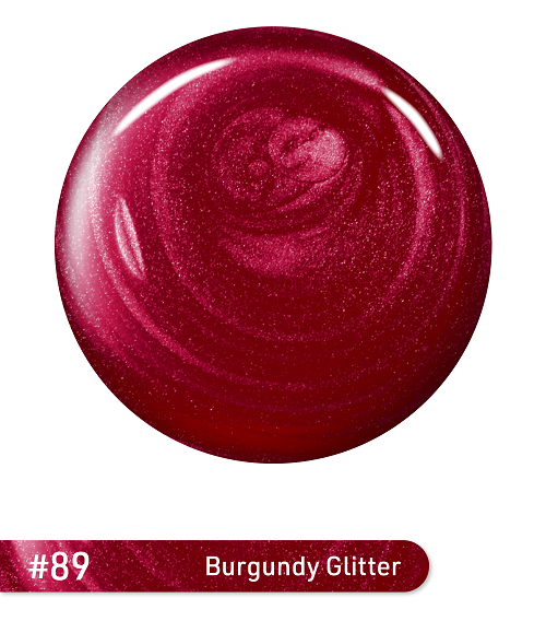 Nail Polish #89 - Burgundy Glitter - Image 2