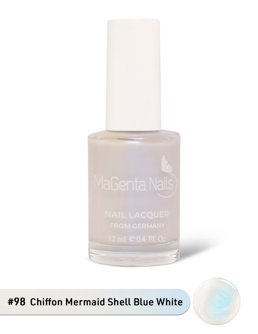 Nail Polish #98 - Chiffon Mermaid Shell Blue White