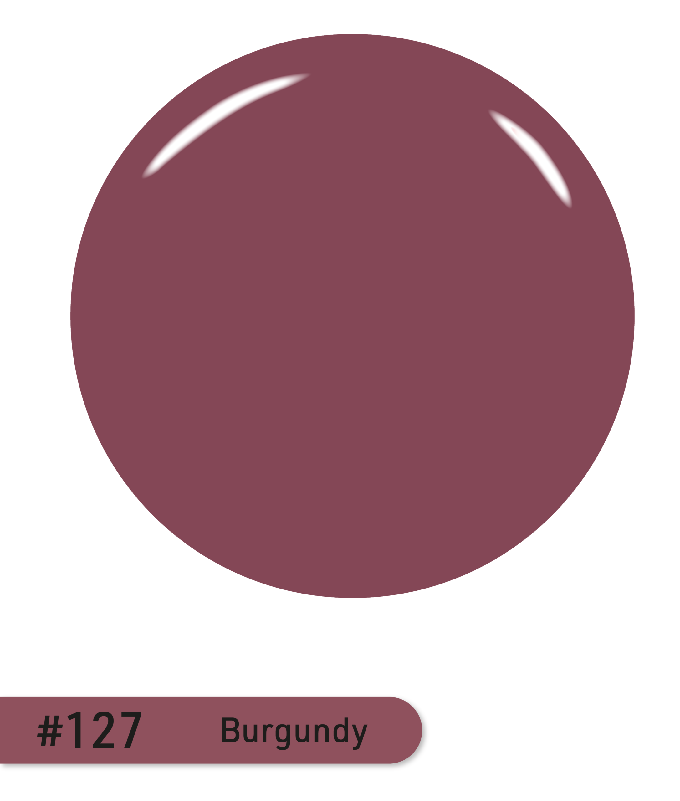 Nail Polish - #127 Burgundy - Image 3