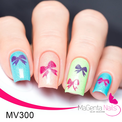 Nail Vinyl MV300 Bow Stencils & Stickers
