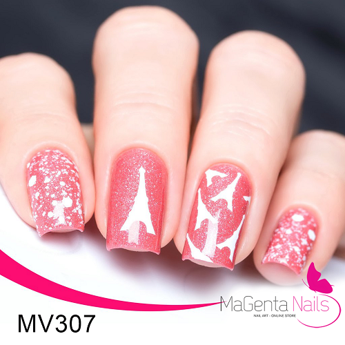 Nail Vinyl MV307 Eiffel Tower Stencils & Stickers