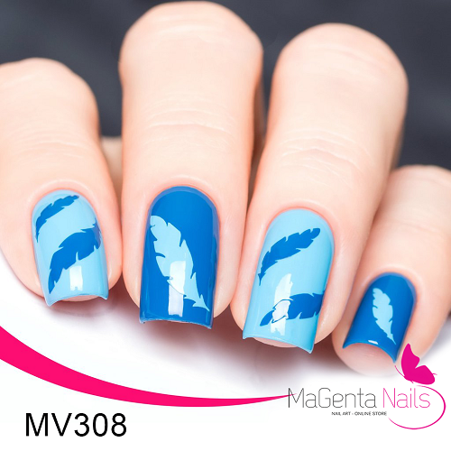 Nail Vinyl MV308  Feather Stencils & Stickers