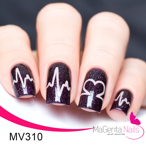 Nail Vinyl MV310 Heartbeat Tape & Stencils loop