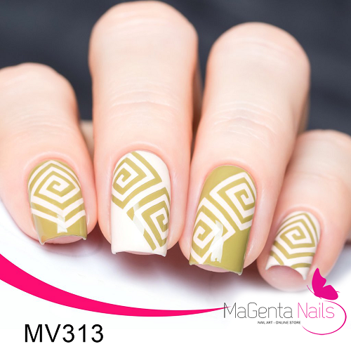 Nail Vinyl MV313 Square Spiral Tape & Stencils