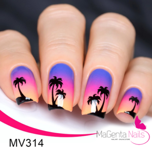 Nail Vinyl MV314 Palm Stencils & Stickers