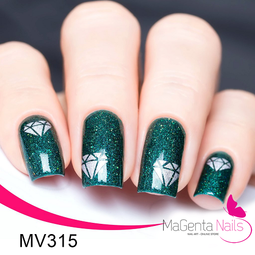 Nail Vinyl MV315 Diamond Gemstone Stencils & Stickers