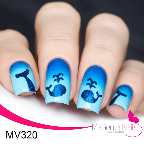 Nail Vinyl MV320 Whales & Tales Stickers & Stencils