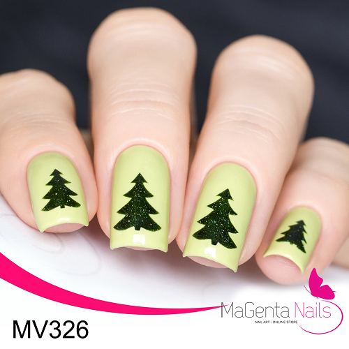 Nail Vinyl MV326 Pine Tree Stickers & Stencils
