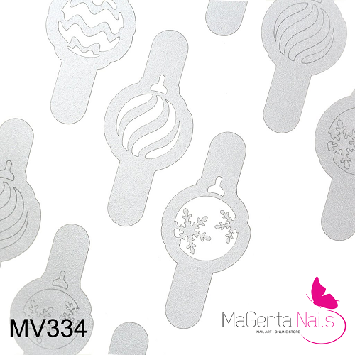 Nail Vinyl MV334 Ornament Stencils - Image 2