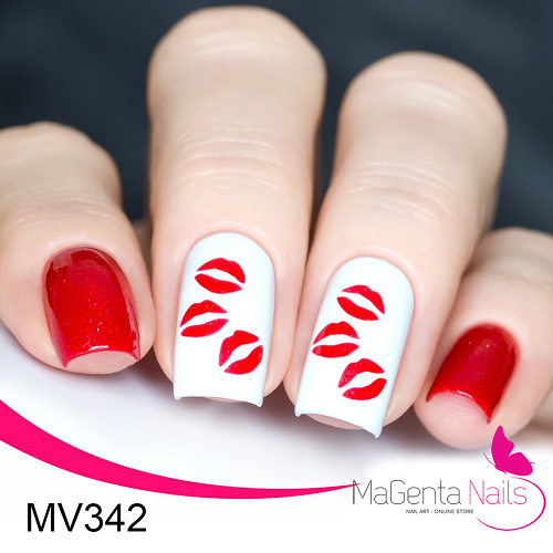 Nail Vinyl MV342 Kisses Stencils