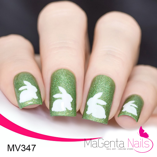Nail Vinyl MV347 Bunny Stencils