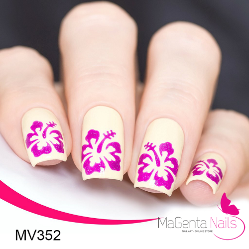 Nail Vinyl MV352 Hibiscus Stencils