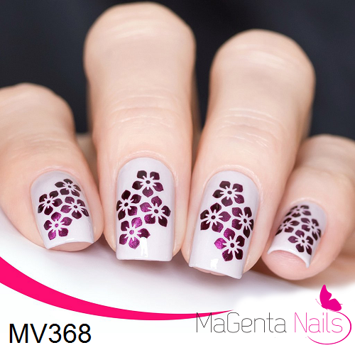 Nail Vinyl MV368 Florets Stencils