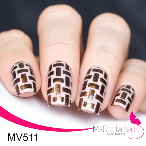 Nail Vinyl MV511 Wicker Basket Stencils