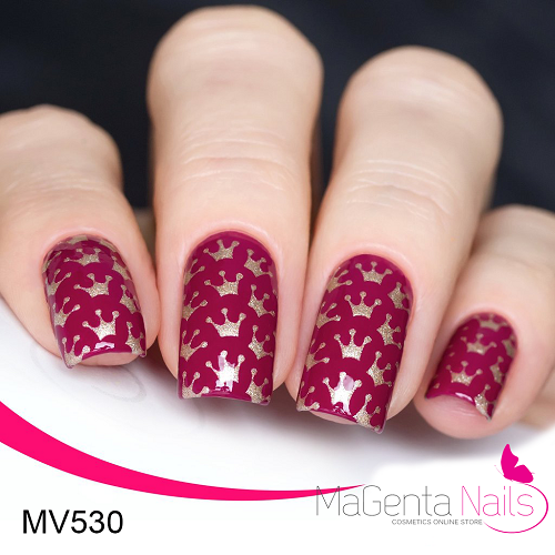 Nail Vinyl MV530 Princess Crowns Stencils