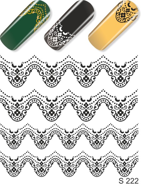 Nail Sticker S222 Black