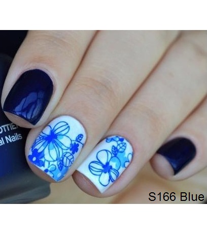 Nail Sticker S166 Blue
